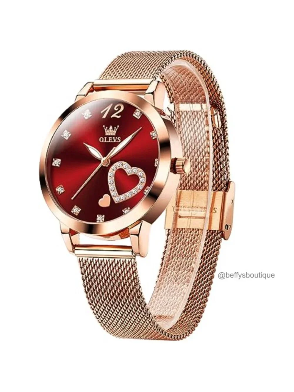 Elegant Small Wrist Watch for Women Rose Gold Stainless Steel